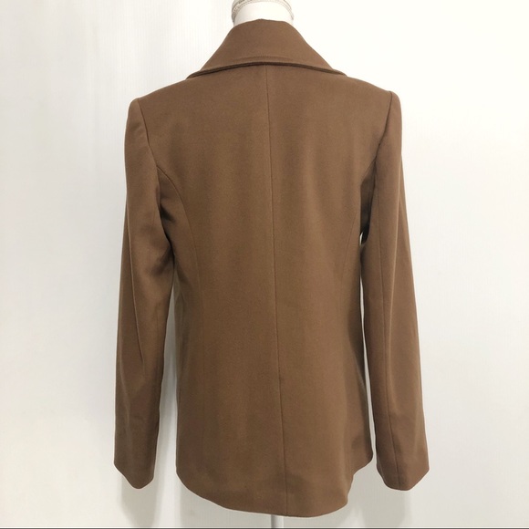 Fleurette Italian Wool Loro Piana Peacoat Tan Camel - Picture 4 of 10